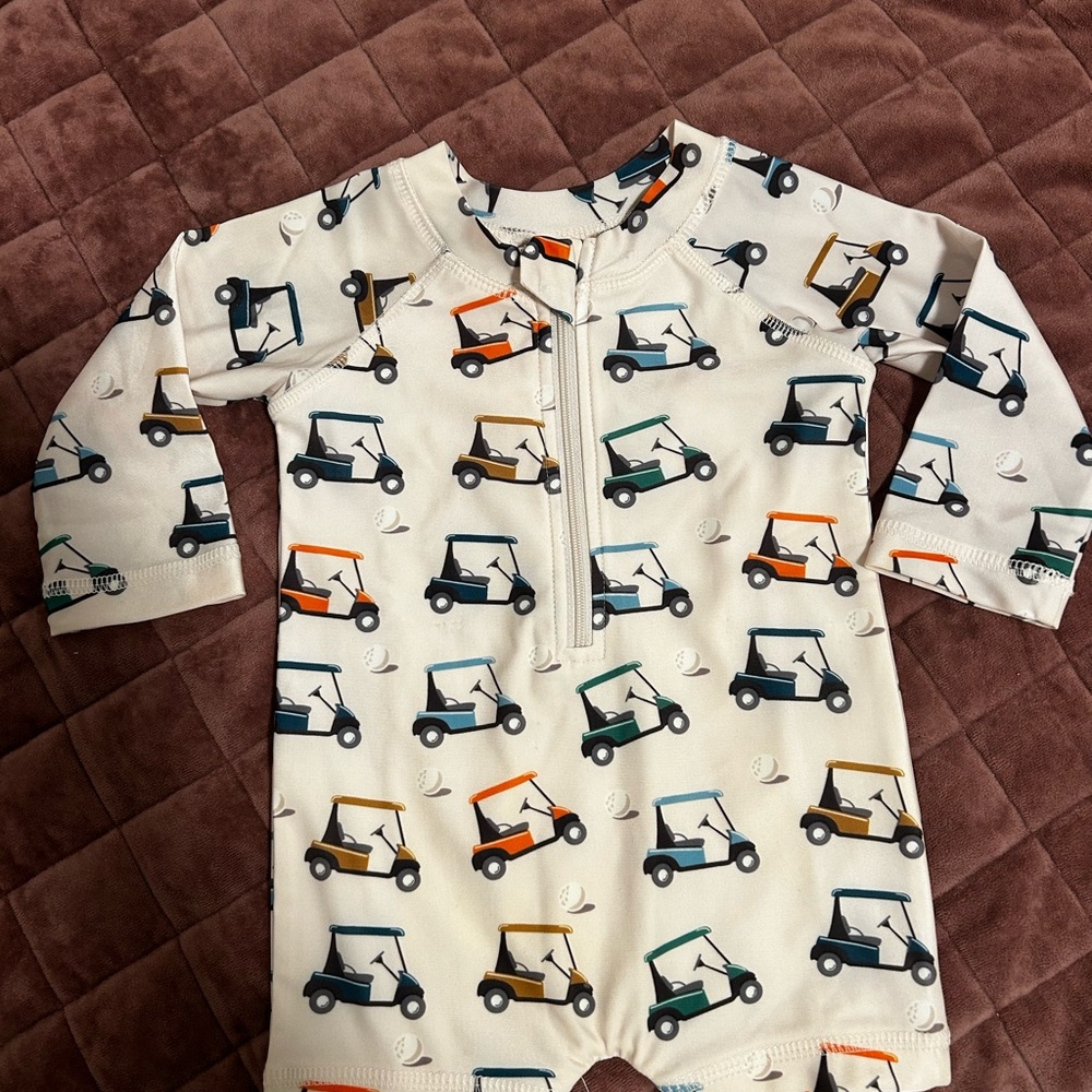 Golf Cart rash guard swim suit